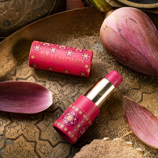Almond Tinted Lip Balm - Lotus SPF 15+ - Spa Ceylon Sri Lanka