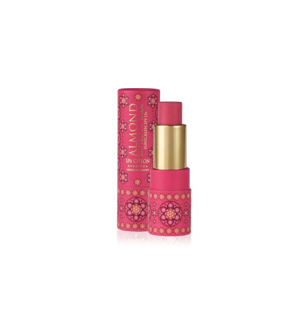 Almond Tinted Lip Balm - Lotus SPF 15+ - Spa Ceylon Sri Lanka