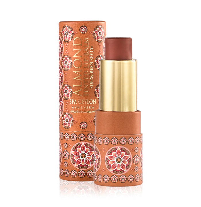 Almond Tinted Lip Balm - Tamarind SPF 15+ - Spa Ceylon Sri Lanka