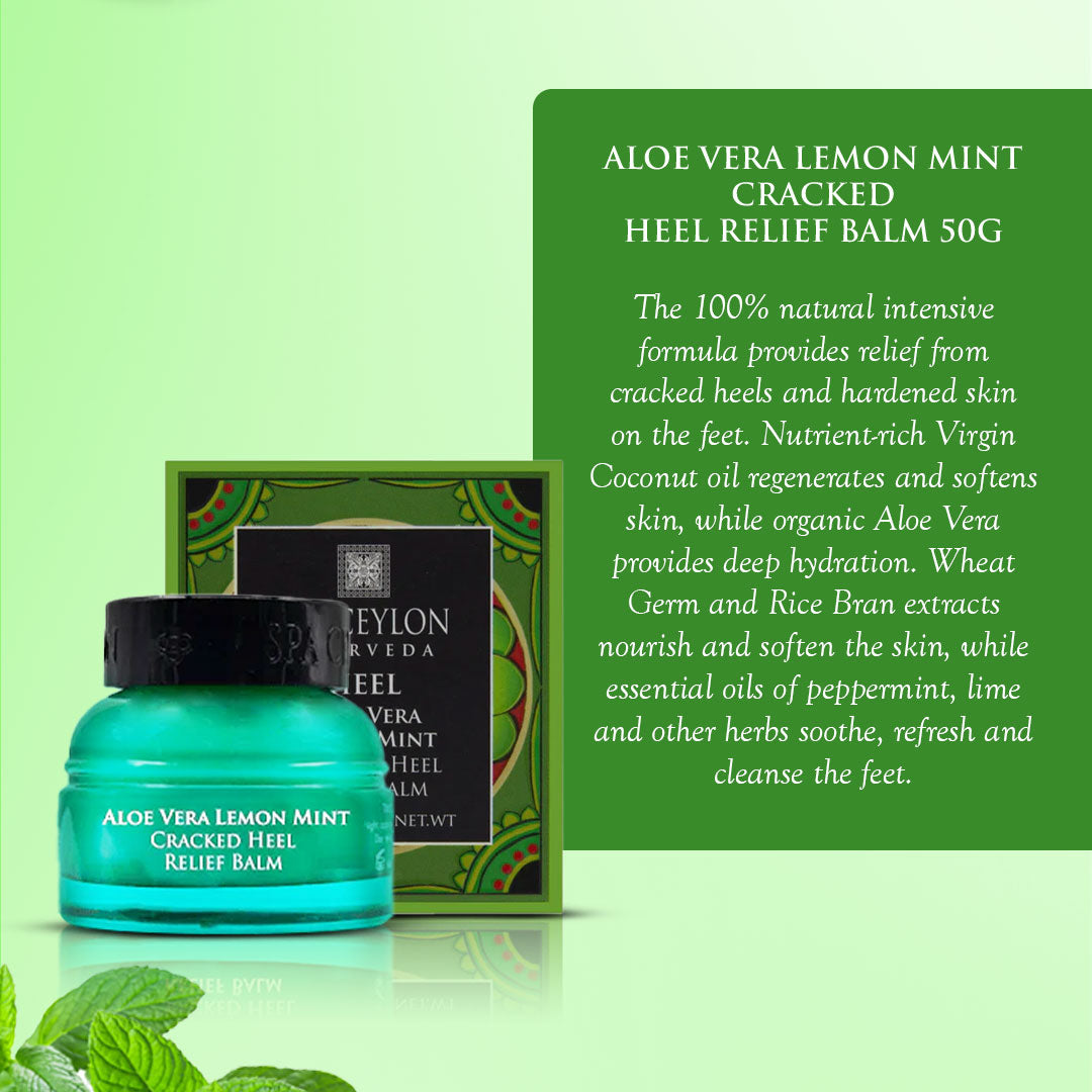 Aloe Vera Lemon Mint - Cracked Heel Relief Balm 25g
