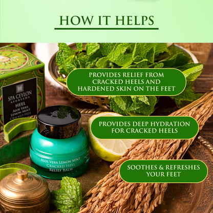 Aloe Vera Lemon Mint - Cracked Heel Relief Balm 25g