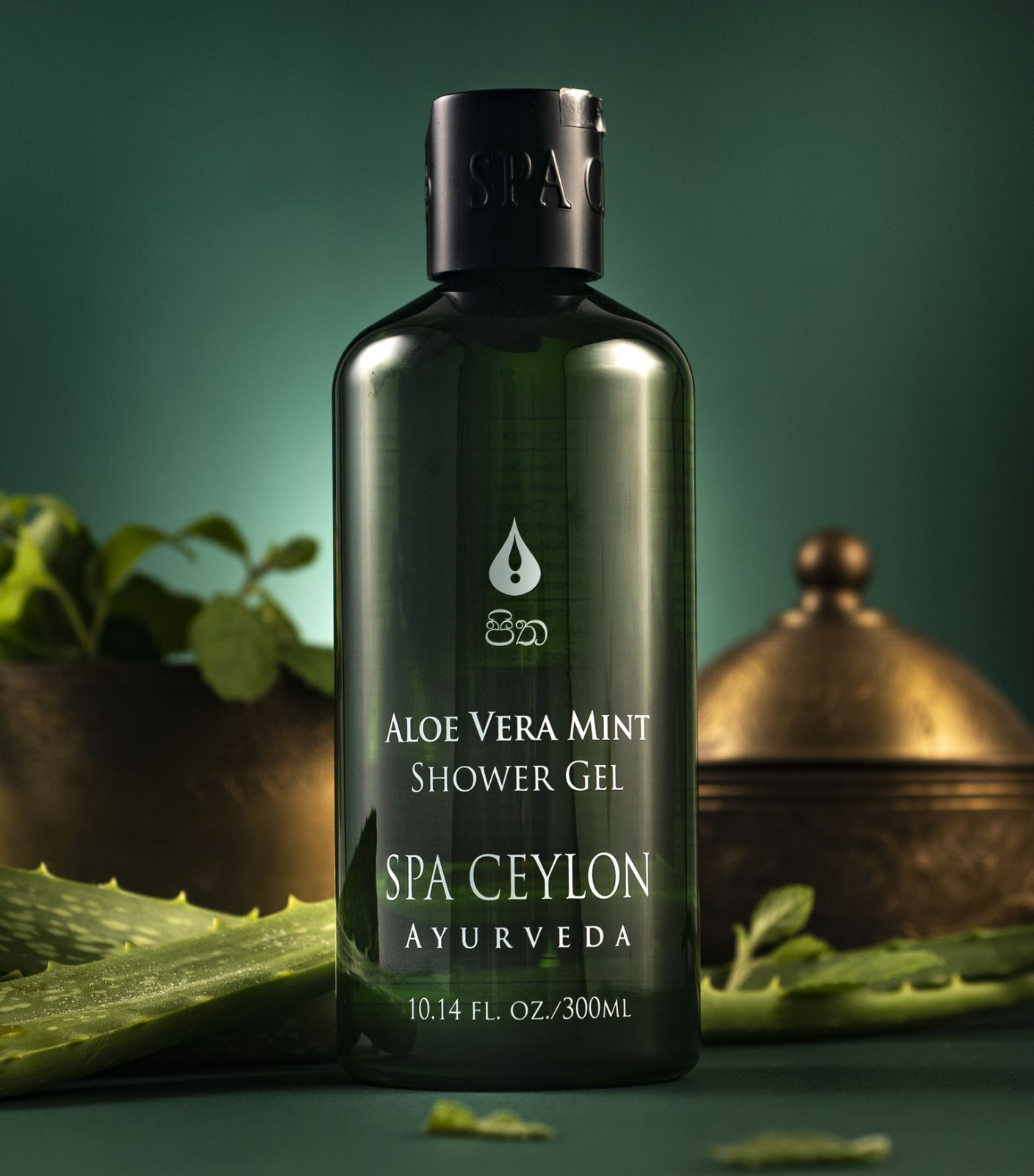 Aloe Vera Mint - Bath & Shower Gel 300Ml - Spa Ceylon Sri Lanka