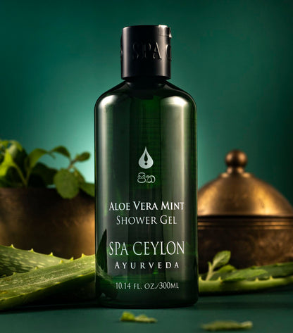 Aloe Vera Mint - Bath & Shower Gel 300Ml - Spa Ceylon Sri Lanka
