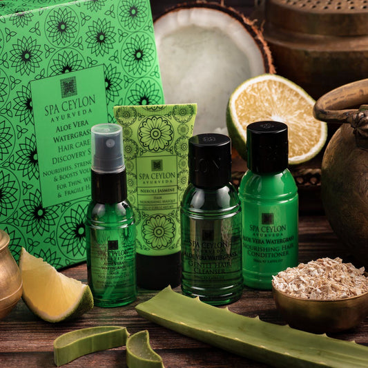 Aloe Vera Watergrass - Hair Care Discovery Set - Spa Ceylon Sri Lanka
