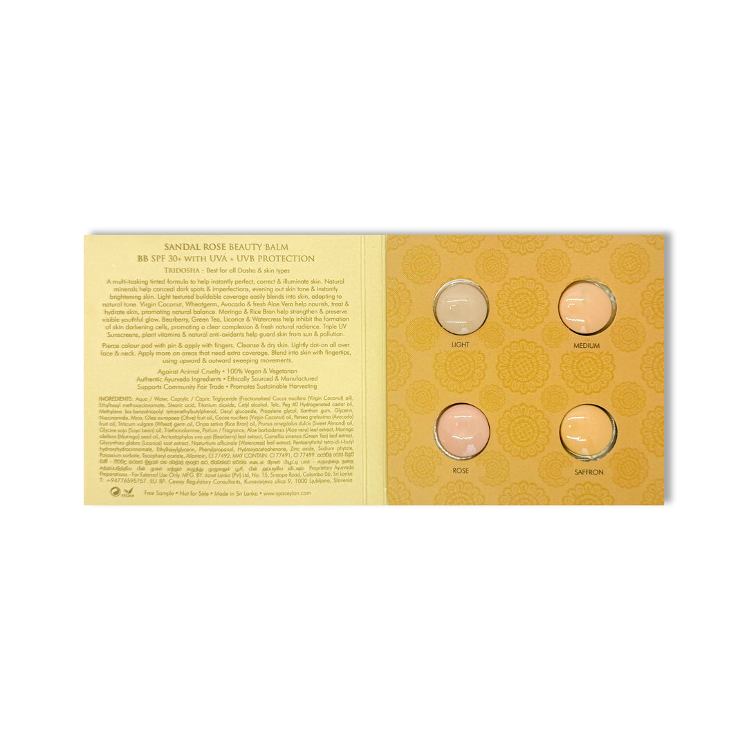 BB Cream Sampler - Light (Light, Medium, Rose & Saffron)