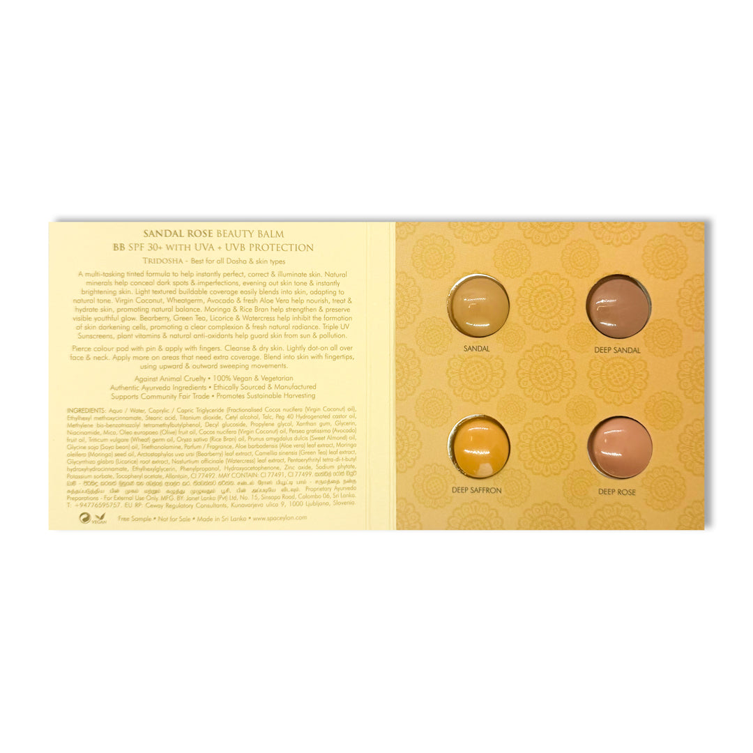 BB Cream Sampler - Medium (Sandal, Deep Sandal, Deep Saffron & Deep Rose)