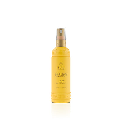 Body & Hair Sunscreen - Sun - Beach / Sport - Clear - Water Resistant - SPF 30 - 100ml