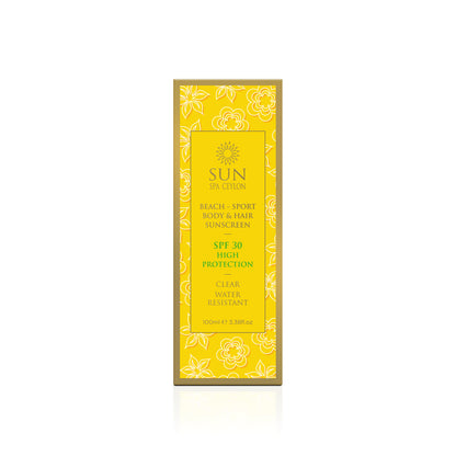 Body & Hair Sunscreen - Sun - Beach / Sport - Clear - Water Resistant - SPF 30 - 100ml