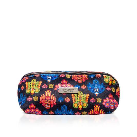 Black Mask Design Diamond Shaped Velvet Wellness Bag