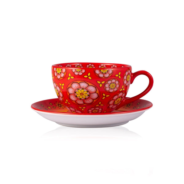 Cardamom Rose Fine Porcelain Tea Cup Saucer – Spa Ceylon Sri