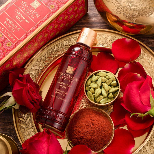 Cardamom Rose - Massage & Bath Oil 100ml - Spa Ceylon Sri Lanka