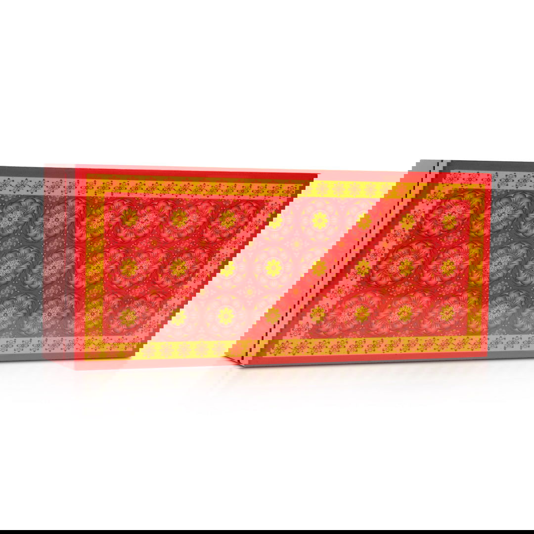 Cardamom Rose Lacquerware Rectangle Box With Lid 23cmL x10cmW x6cmH - Spa Ceylon Sri Lanka