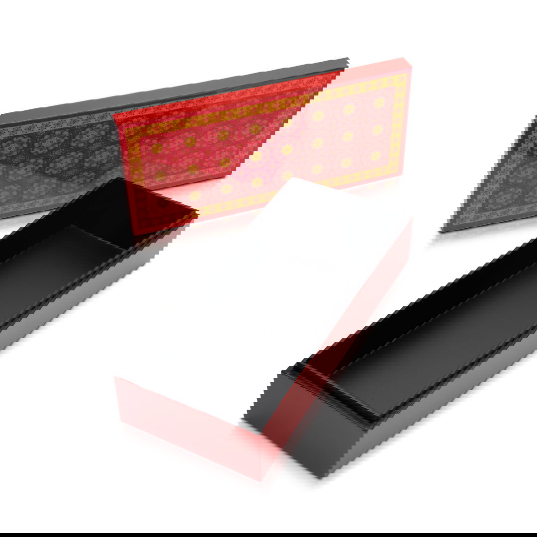 Cardamom Rose Lacquerware Rectangle Box With Lid 23cmL x10cmW x6cmH - Spa Ceylon Sri Lanka