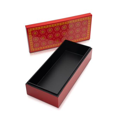 Cardamom Rose Lacquerware Rectangle Box With Lid 23cmL x10cmW x6cmH - Spa Ceylon Sri Lanka