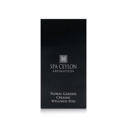Ceramic Wellness Pod (Floral Garden) with  Black Base 100ml - Spa Ceylon Sri Lanka