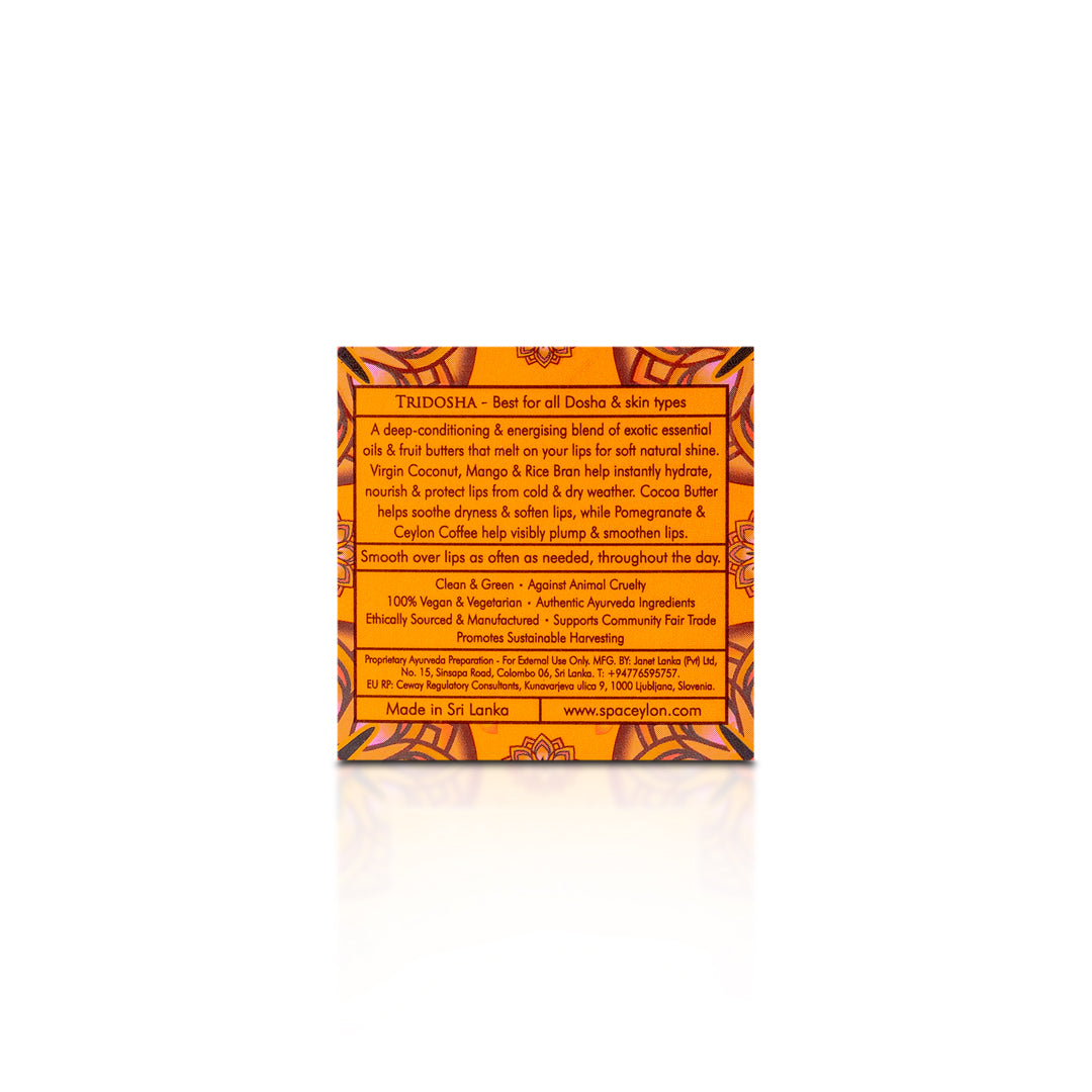 Ceylon Coffee & Cocoa - Fruit Butter Enriched - Lip Balm - 10g