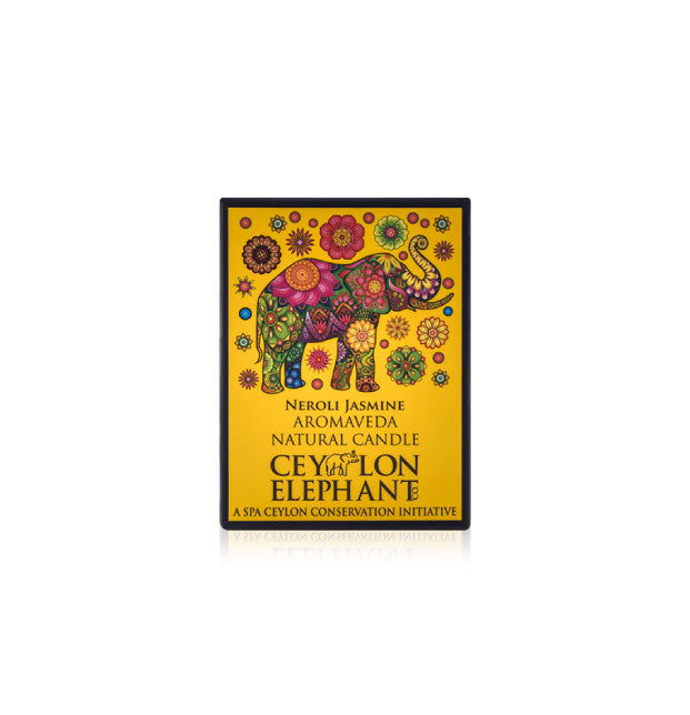 Ceylon Elephant Neroli Jasmine - Aromaveda Natural Candle 50g - Spa Ceylon Sri Lanka