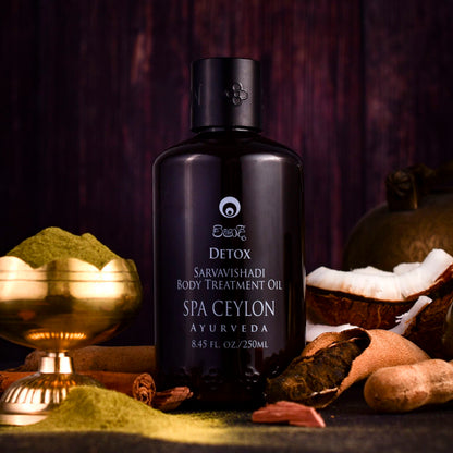 Detox - Sarvavishadi Body Treatment Oil 250ml - Spa Ceylon Sri Lanka