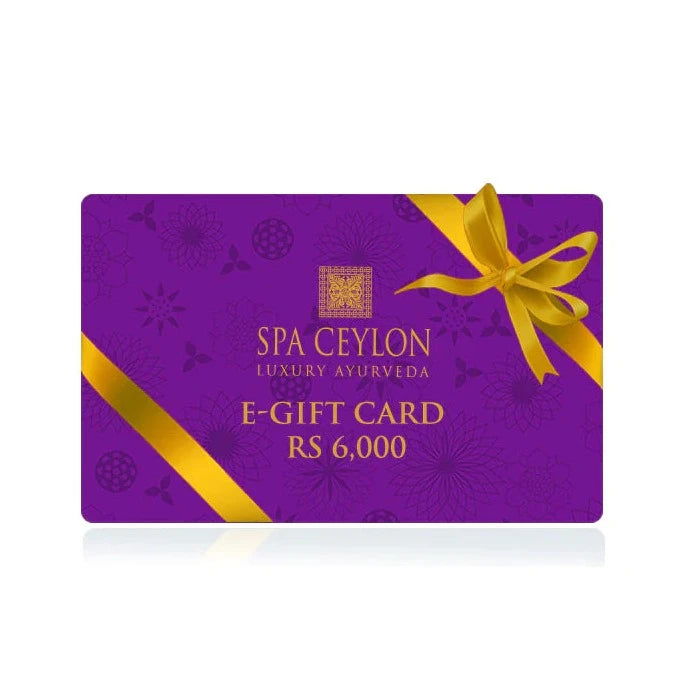 E-Gift Card Rs. 6,000 - Spa Ceylon Sri Lanka