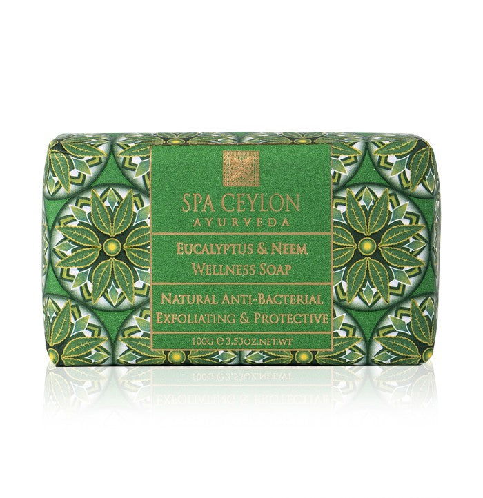 Eucalyptus & Neem - Anti-Bacterial Exfoliating Wellness Soap 100g - Spa Ceylon Sri Lanka