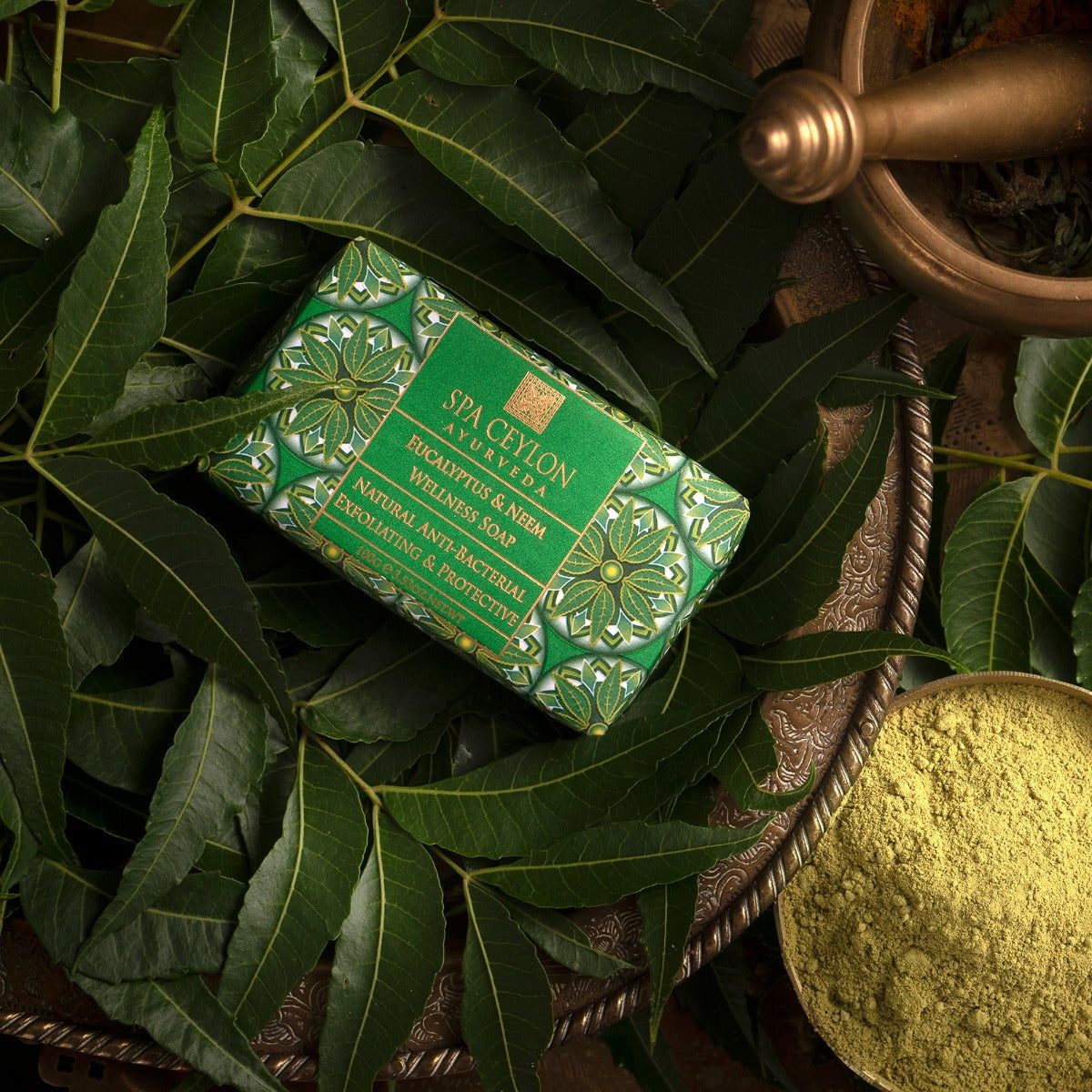 Eucalyptus & Neem - Anti-Bacterial Exfoliating Wellness Soap 100g - Spa Ceylon Sri Lanka