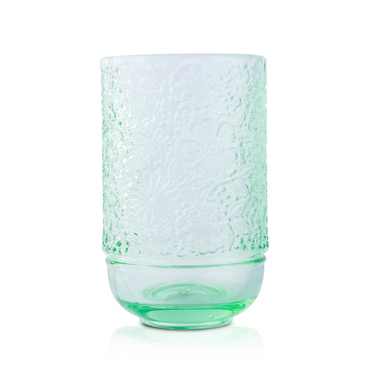 Floral Engraved Green Vintage Tumbler - 350ml