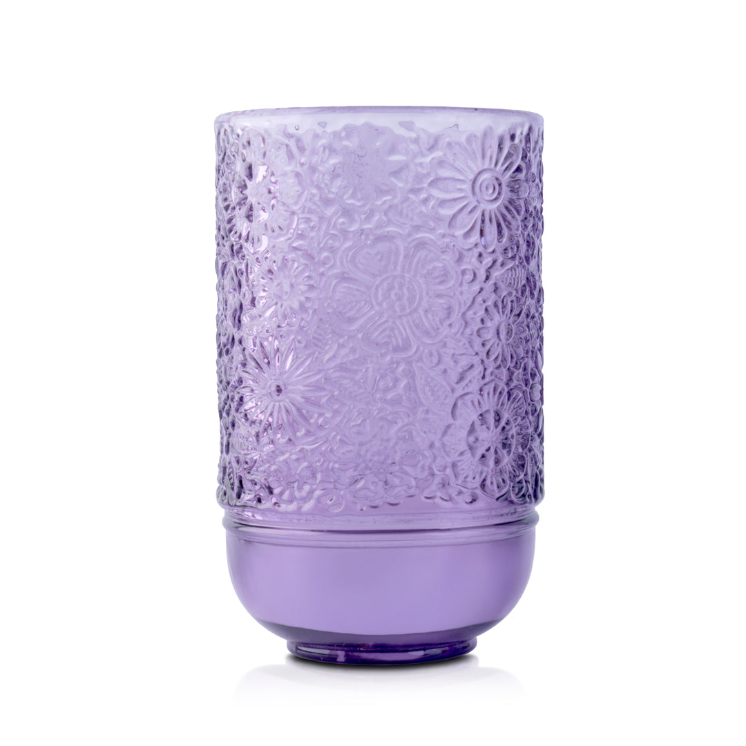 Floral Engraved Purple Vintage Tumbler - 350ml