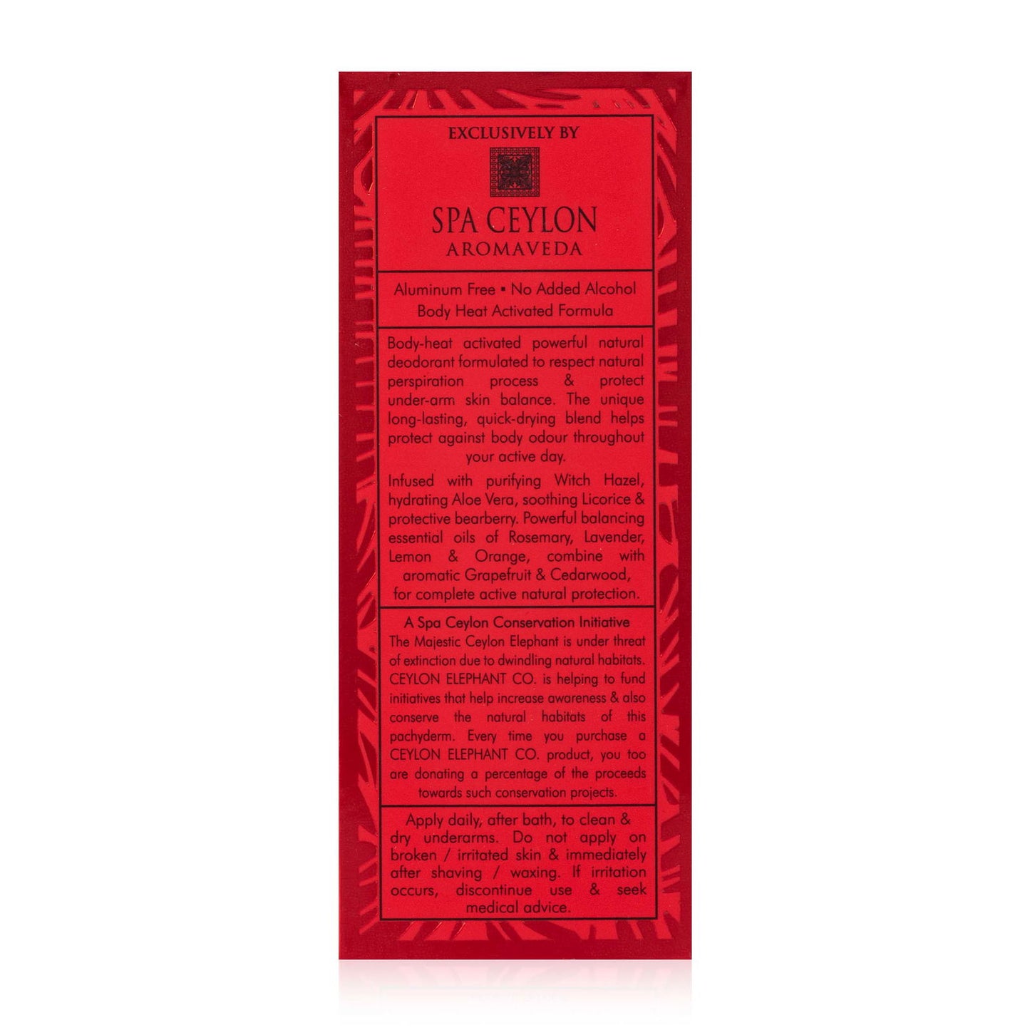Forest Energy - Ceylon Elephant - Active Natural Deodorant for Men - 60ml - Spa Ceylon Sri Lanka