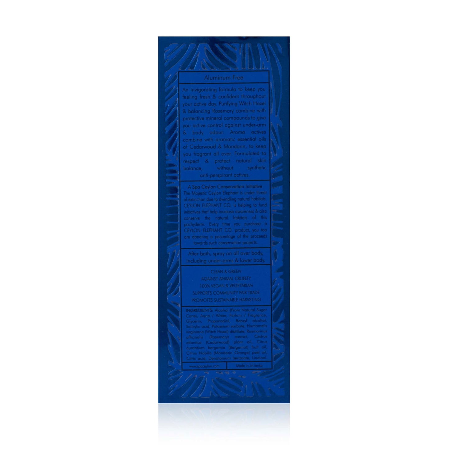 Forest Tribe - Ceylon Elephant - Deo Active Perfumed Body Spray - 100ml - Spa Ceylon Sri Lanka