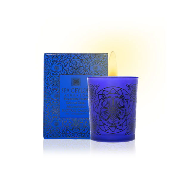 Frankincense Kay Lime - Aromaveda Natural Candle 50g - Spa Ceylon Sri Lanka