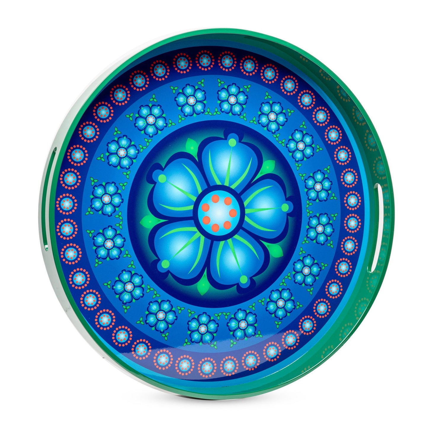 Frankincense Kay Lime Lacquerware Circle Tray A 42cmD x 5.5cmH - Spa Ceylon Sri Lanka