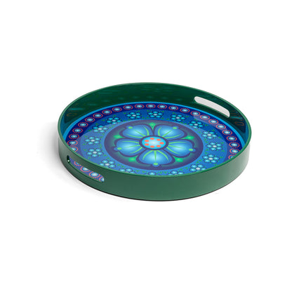 Frankincense Kay Lime Lacquerware Circle Tray A 42cmD x 5.5cmH - Spa Ceylon Sri Lanka