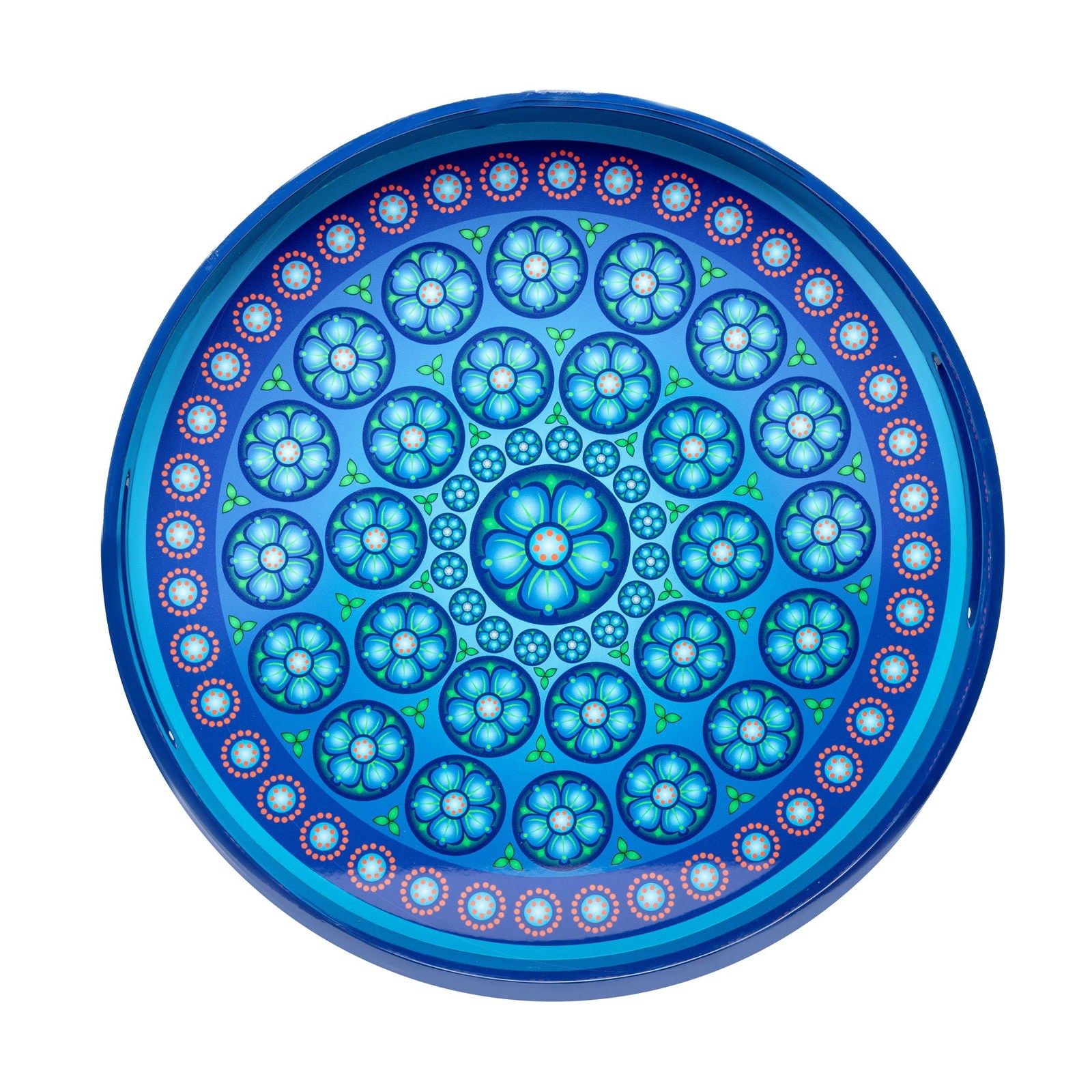 Frankincense Kay Lime Lacquerware Circle Tray B 35cmD x 5.5cmH - Spa Ceylon Sri Lanka