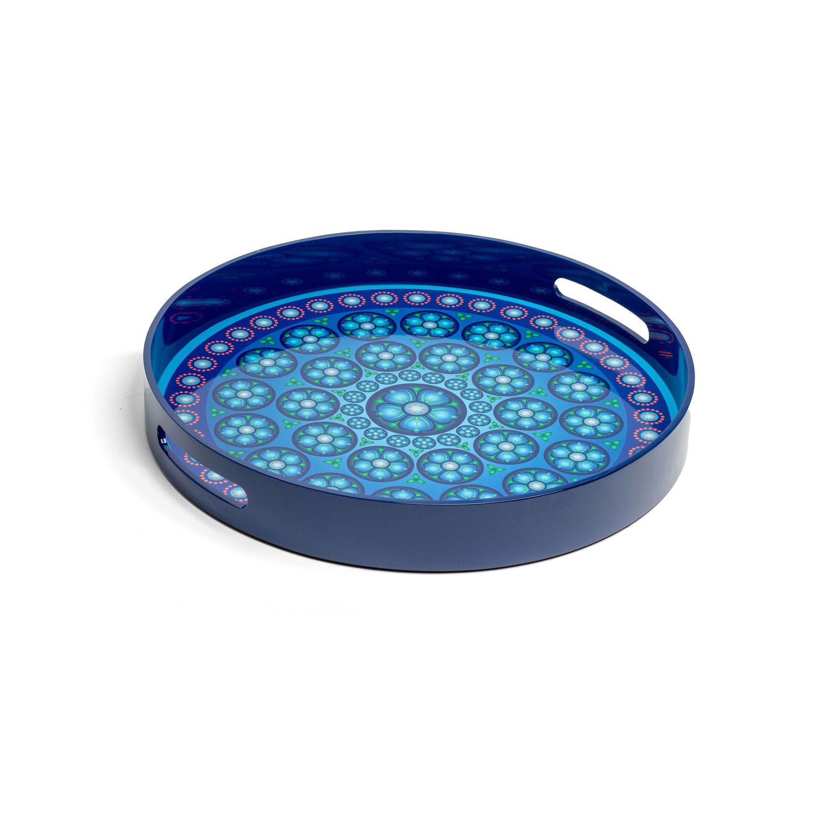 Frankincense Kay Lime Lacquerware Circle Tray B 35cmD x 5.5cmH - Spa Ceylon Sri Lanka