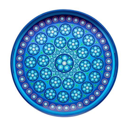Frankincense Kay Lime Lacquerware Circle Tray B 42cmD x 5.5cmH - Spa Ceylon Sri Lanka