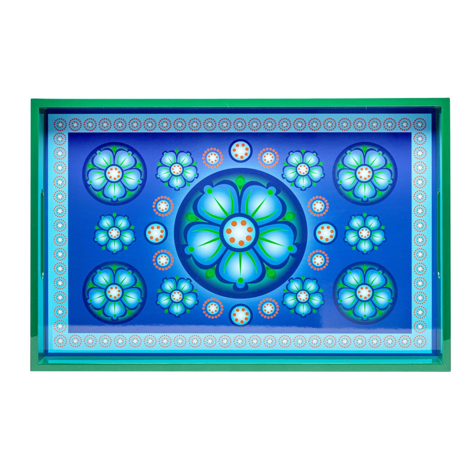 Frankincense Kay Lime Lacquerware Rectangle Tray A 46cmL x 30cmW x 5.5cmH - Spa Ceylon Sri Lanka
