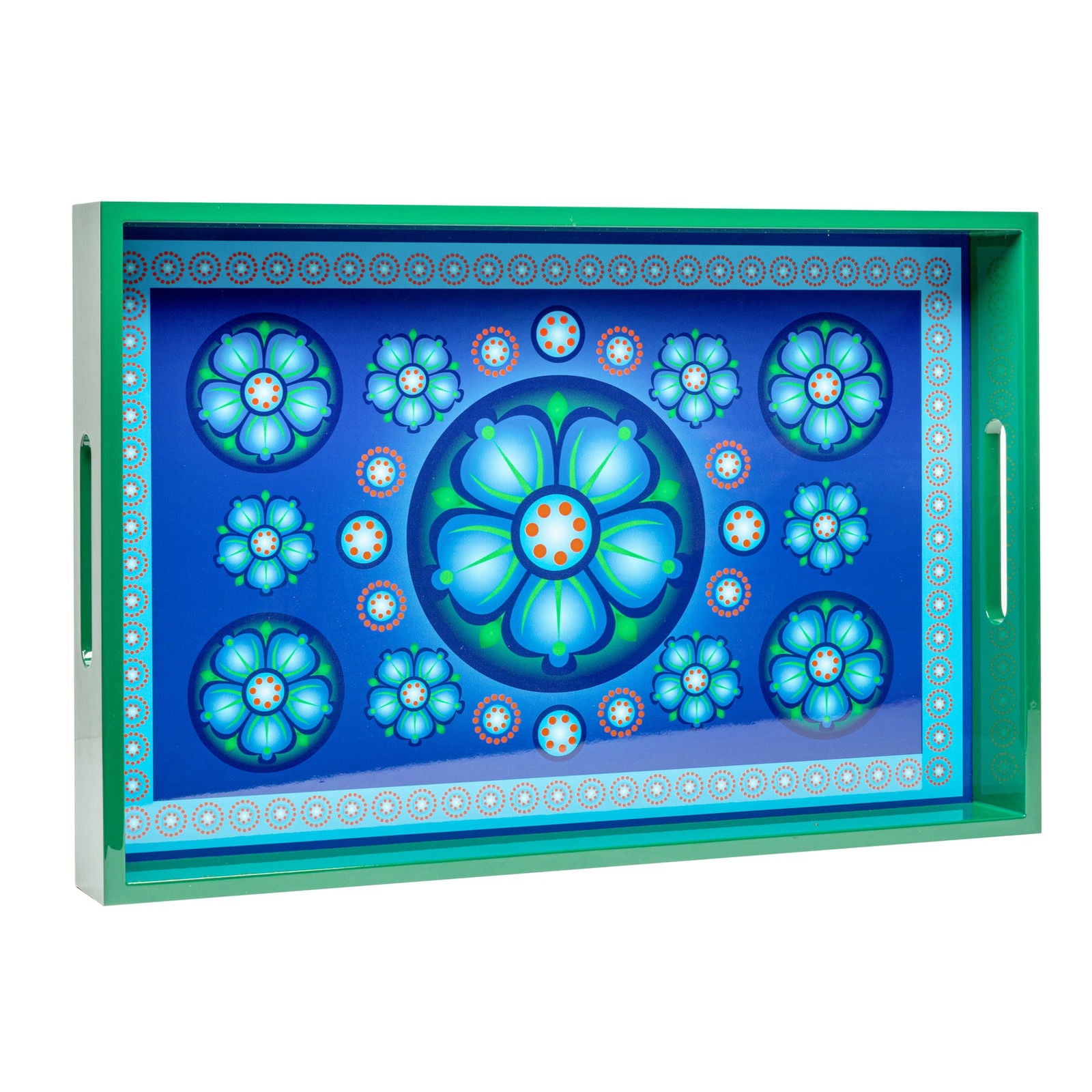 Frankincense Kay Lime Lacquerware Rectangle Tray A 46cmL x 30cmW x 5.5cmH - Spa Ceylon Sri Lanka