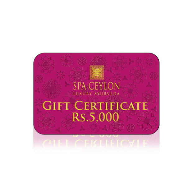 Gift Card | Gift Voucher Rs. 5000 - Spa Ceylon Sri Lanka