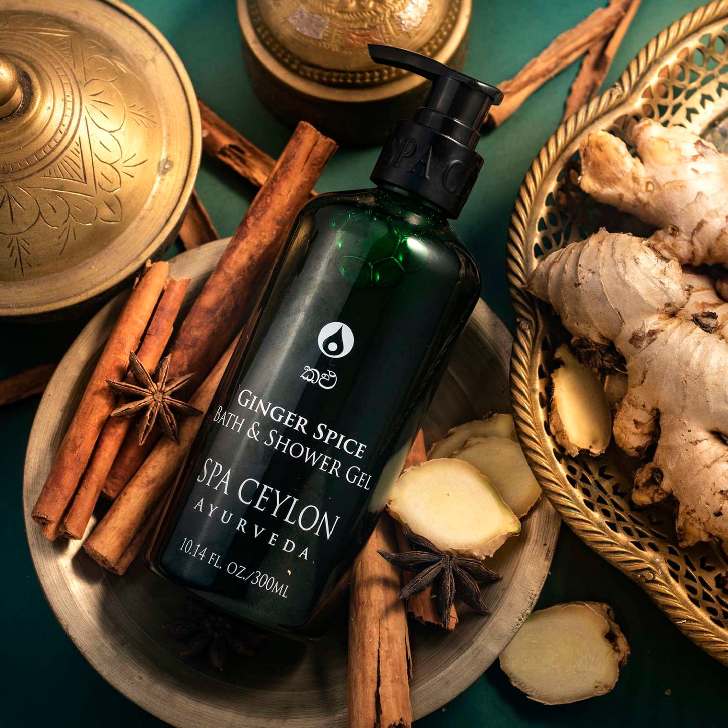 Ginger Spice - Bath & Shower Gel 300ml - Spa Ceylon Sri Lanka