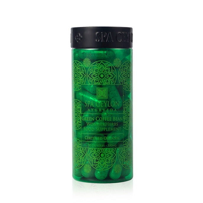 Green Coffee Bean - WonderHerbs Food Supplement (50 Capsules) - Spa Ceylon Sri Lanka