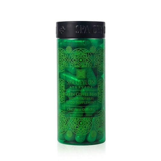 Green Coffee Bean - WonderHerbs Food Supplement (50 Capsules) - Spa Ceylon Sri Lanka