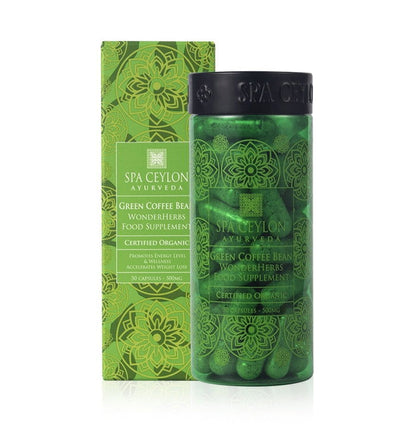 Green Coffee Bean - WonderHerbs Food Supplement (50 Capsules) - Spa Ceylon Sri Lanka