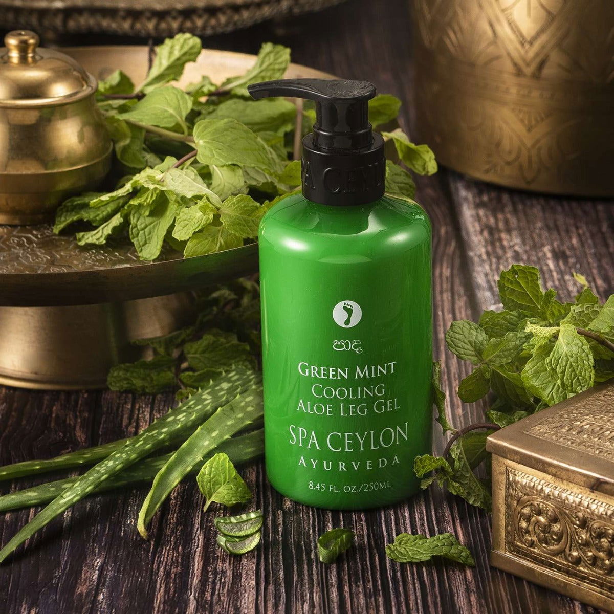 Green Mint - Cooling Aloe Leg Gel 250Ml - Spa Ceylon Sri Lanka