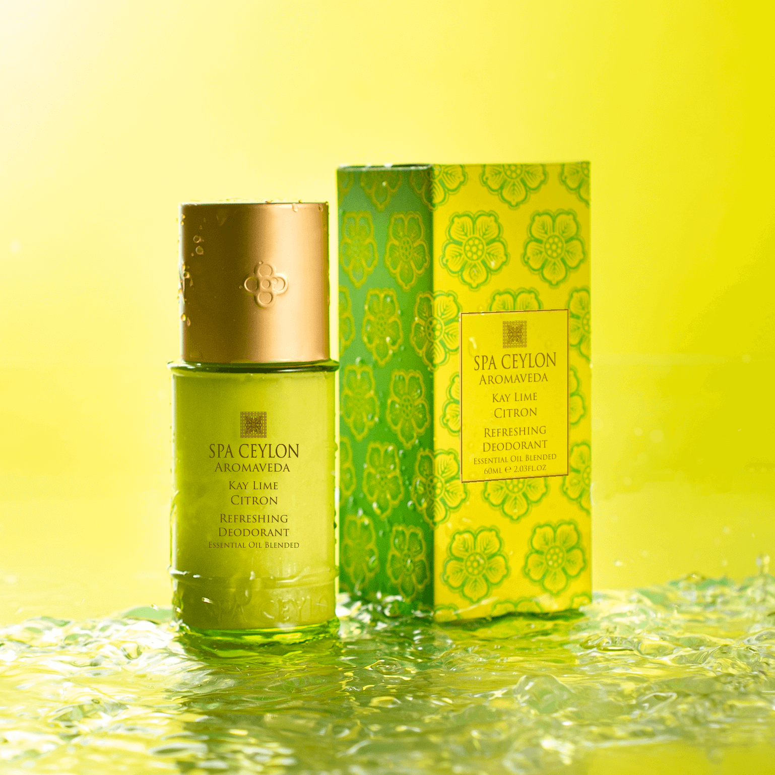 Kay Lime Citron - Eau de Ceylon - Refreshing Deodorant - 60ml - Spa Ceylon Sri Lanka