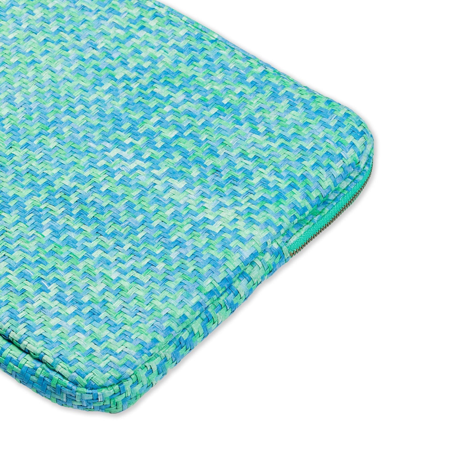 Laptop Pouch Reed Green & Sea Blue 33cm x 24cm x 3cm - Spa Ceylon Sri Lanka