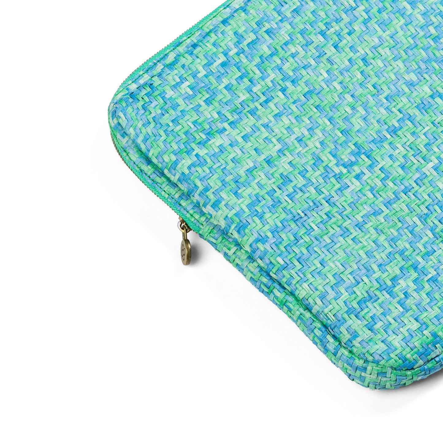 Laptop Pouch Reed Green & Sea Blue 33cm x 24cm x 3cm - Spa Ceylon Sri Lanka