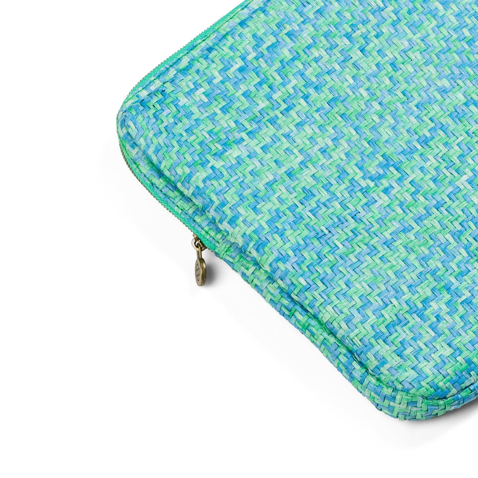 Laptop Pouch Reed Green & Sea Blue 33cm x 24cm x 3cm - Spa Ceylon Sri Lanka