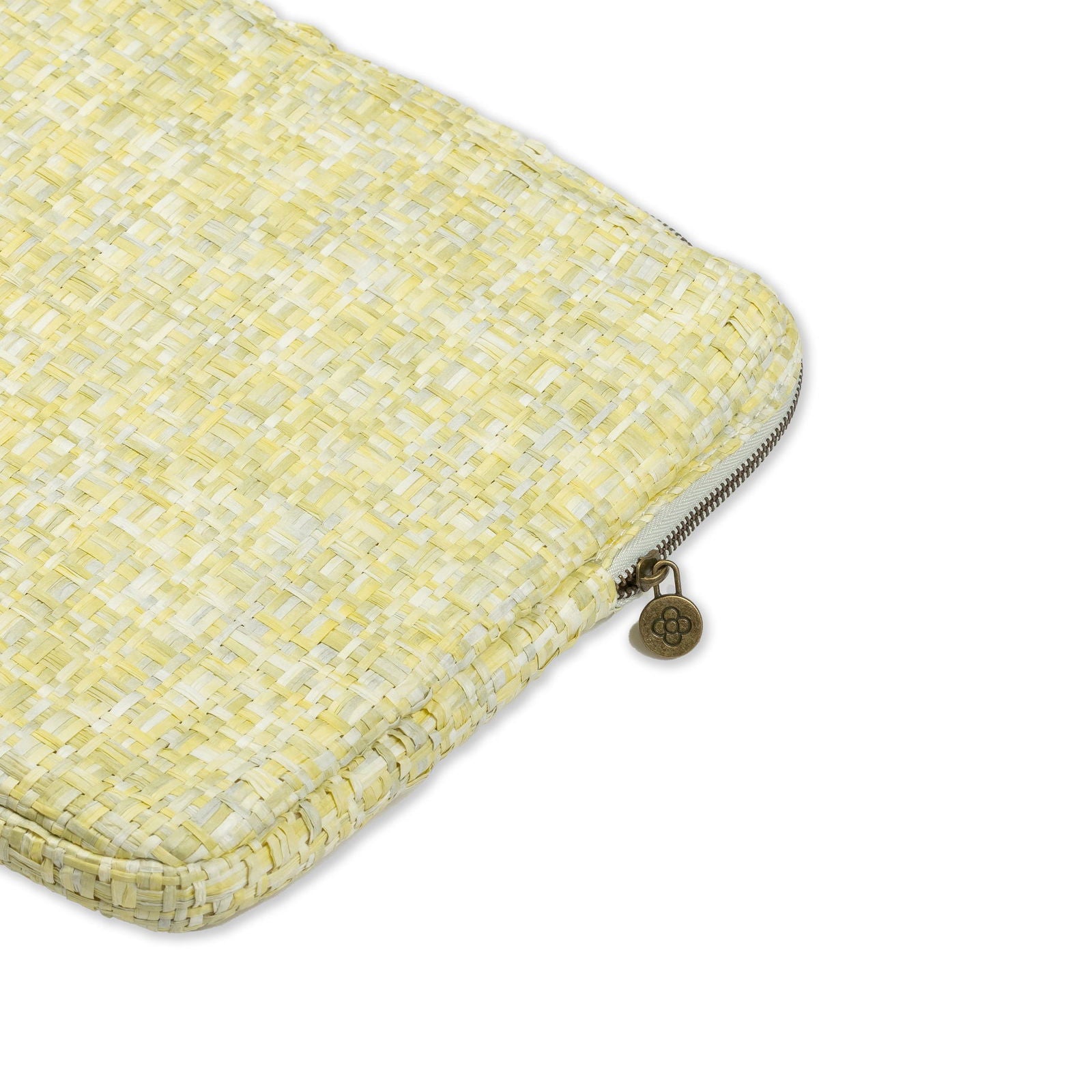 Laptop Pouch Reed Green, Yellow Natural Matting 33cm x 24cm x 3cm - Spa Ceylon Sri Lanka