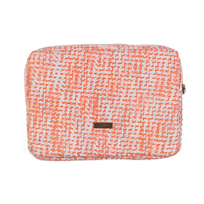 Laptop Pouch Reed Orange & White 33cm x 24cm x 3cm - Spa Ceylon Sri Lanka