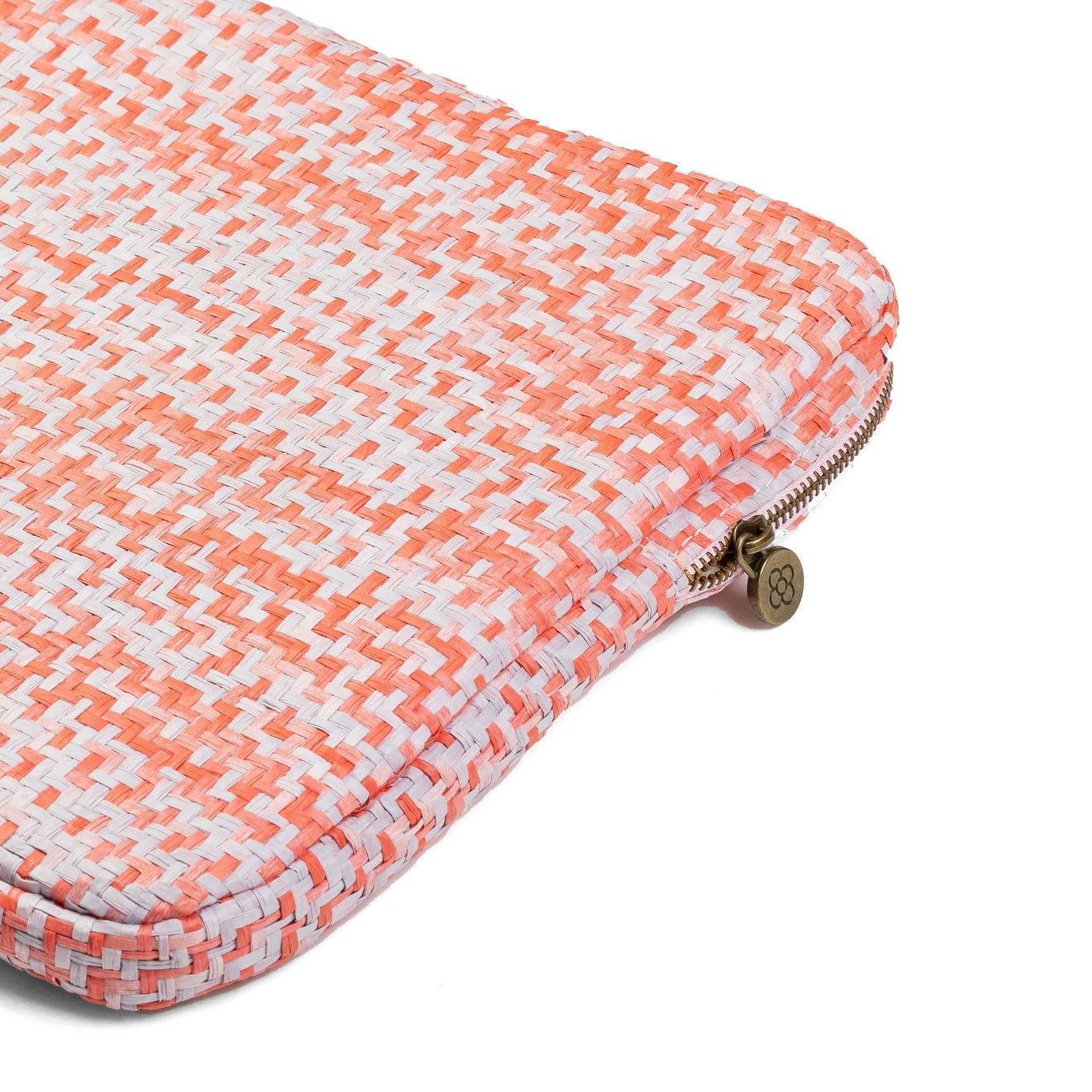 Laptop Pouch Reed Orange & White 33cm x 24cm x 3cm - Spa Ceylon Sri Lanka